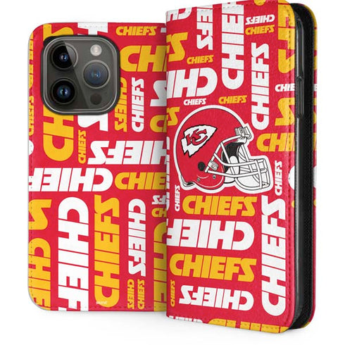 NFL Kansas City Chiefs Red Blast iPhone 15 Pro Folio Case
